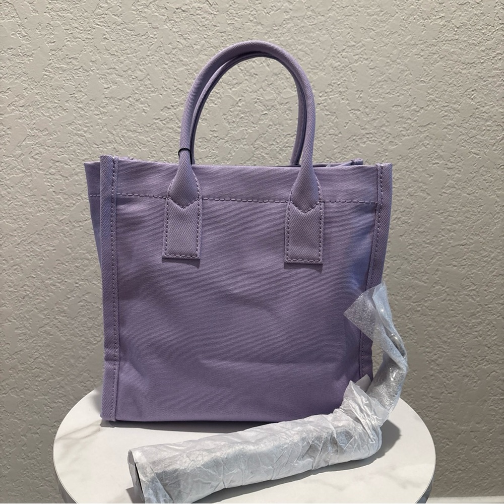 Marc Jacobs Lavender Canvas Tote With White Logo View 5
